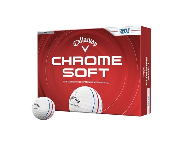Callaway Bolas de golf Callaway Chrome Soft Triple Track 2026 - Blancas - 12 Unidades