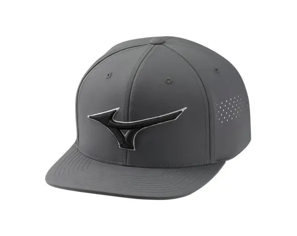 Mizuno Mizuno Tour Flat Snapback Golfcap - Gris oscuro