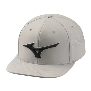 Mizuno Mizuno Tour Flat Snapback Gorra de Golf - Gris