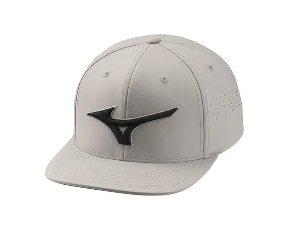 Mizuno Mizuno Tour Flat Snapback Gorra de Golf - Gris