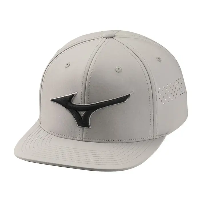 Mizuno Mizuno Tour Flat Snapback Gorra de Golf - Gris