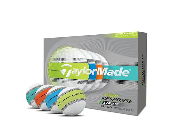 TaylorMade TaylorMade Tour Response Stripe Multi Bolas de golf 2026 - Blanco - 12 Unidades