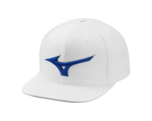 Mizuno Mizuno Tour Flat Snapback Gorra de Golf - Blanco