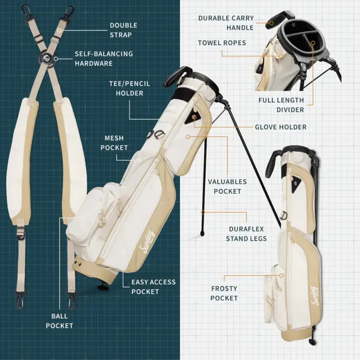 Sunday Golf Sunday Golf Loma XL Stand Bag - Toasted Almond