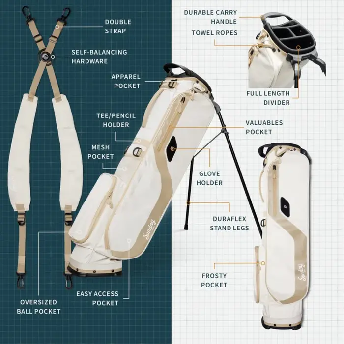 Sunday Golf Sunday Golf El Camino Stand Bag - Toasted Almond