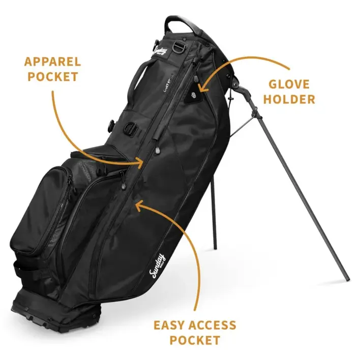 Sunday Golf Sunday Golf Ryder Stand Bag - Black Matte