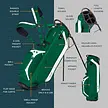 Sunday Golf Sunday Golf Ryder Bolsa de golf trípode - Verde Blanco