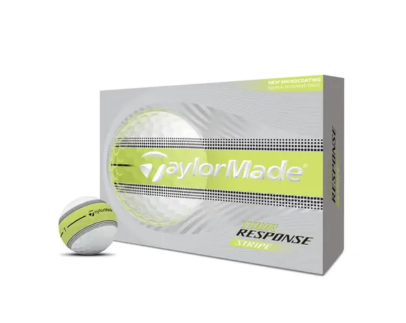 TaylorMade TaylorMade Tour Response Stripe Golf Balls 2026 - Yellow - 12 Pack