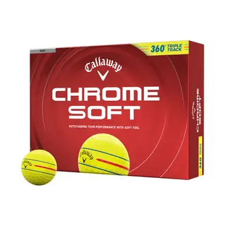 Callaway Callaway Chrome Soft 360 Triple Track Pelotas de Golf 2026 - Amarillo - 12 Unidades