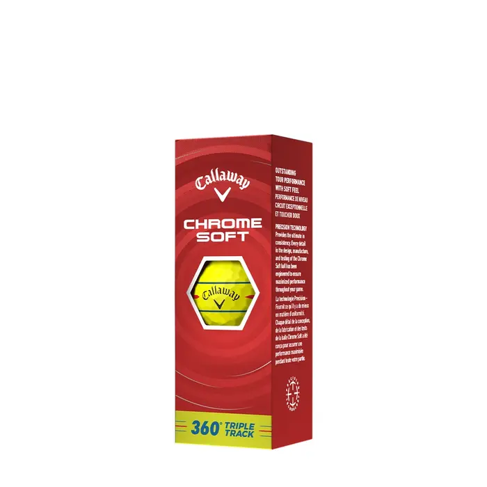 Callaway Callaway Chrome Soft 360 Triple Track Pelotas de Golf 2026 - Amarillo - 12 Unidades