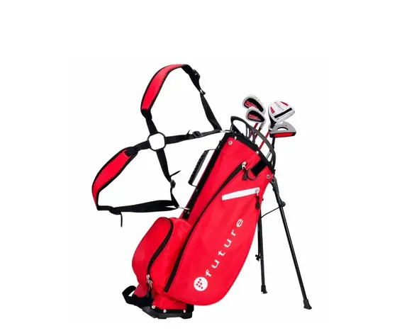 FastFold FastFold Future Set de Golf Junior de 5 Piezas 2026 | Bolsa de golf trípode (Unisex 8-10 Años) - Rojo