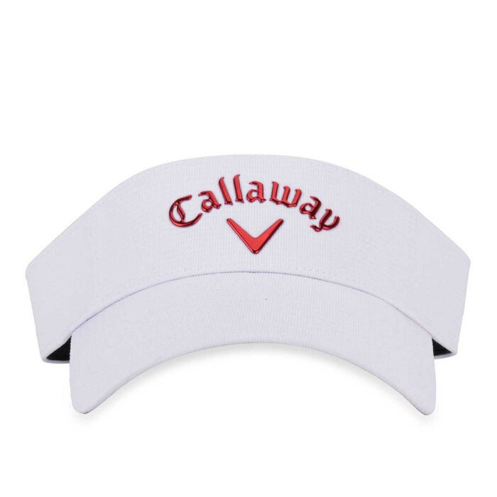 Callaway Callaway Liquid Metal Ladies’ Golf Visor 2025 – White Red