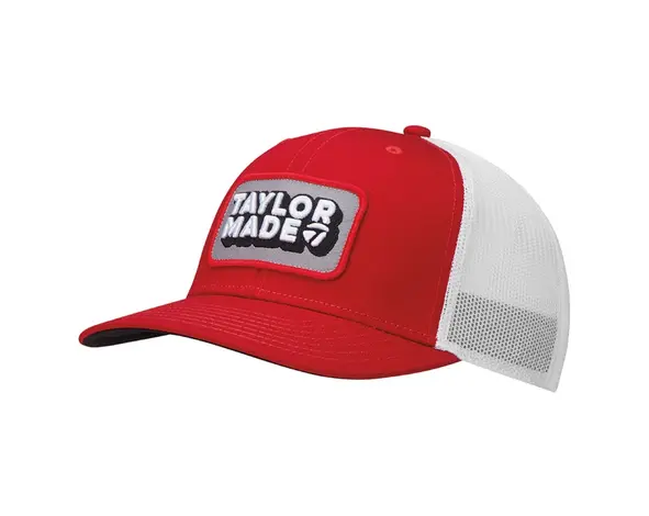 TaylorMade TaylorMade Ventura Retro Trucker Gorra de Golf 2025 - Rojo Blanco
