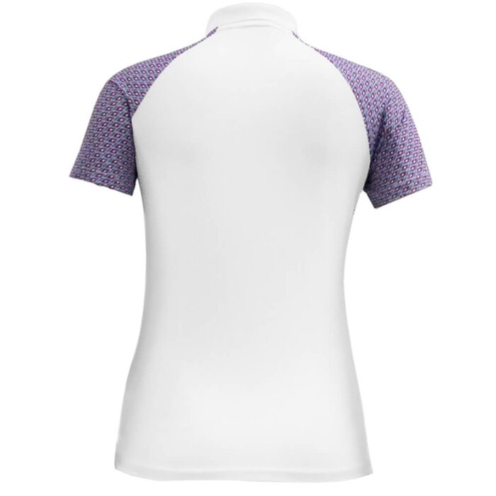 Island Green Island Green Geo Print Ladies Polo Shirt - White