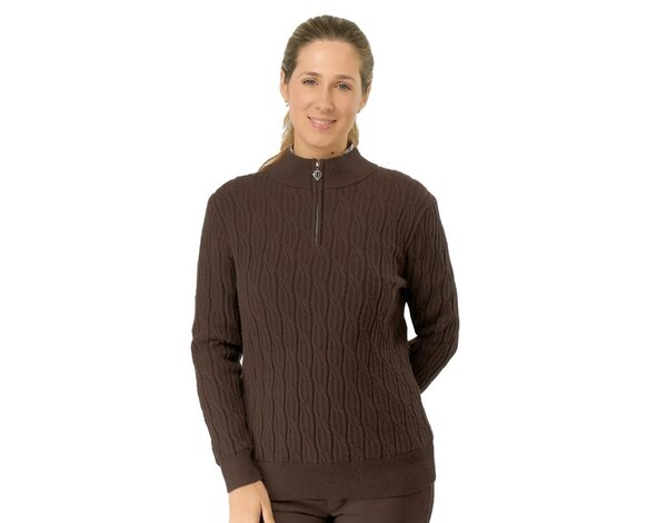Pure Golf Pure Golf Sorell Lined Jumper (Margot Knit) – Coco Brown