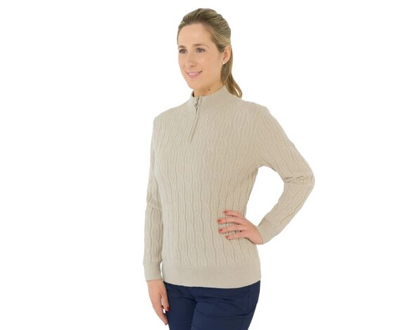 Pure Golf Pure Golf Sorell Lined Jumper (Margot Knit) – Oyster