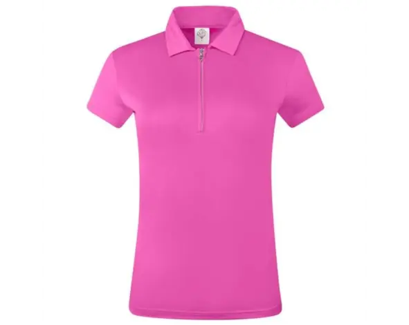 Pure Golf Pure Golf Thrive Cap Sleeve Polo Shirt - Rosa