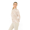 Pure Golf Pure Golf Serenity Camiseta de Golf con Cremallera y Manga Larga - Marrón Blanco