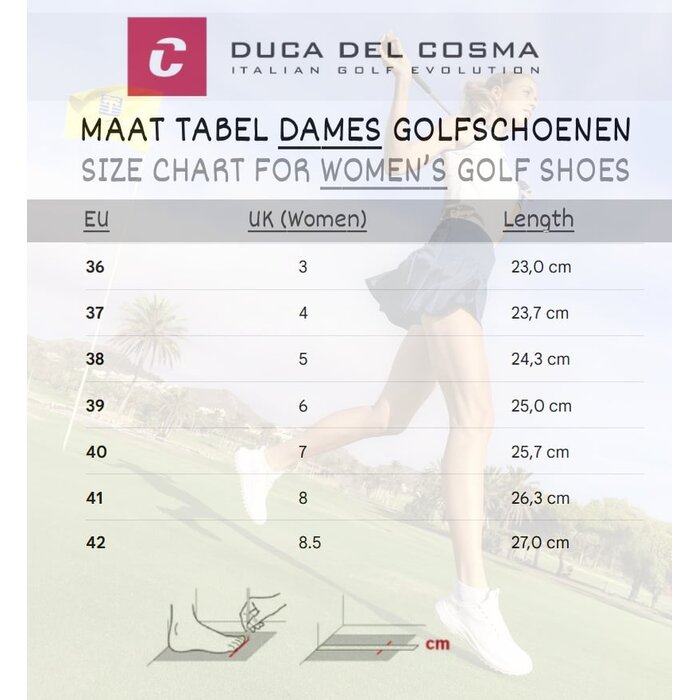 Duca del Cosma Duca del Cosma Vieste Zapatos de Golf para Mujer - Blanco Rosa