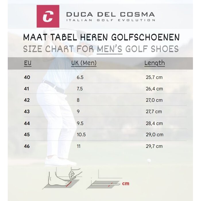 Duca del Cosma Duca del Cosma Osimo Zapatos de Golf para Hombre - Blanco Verde