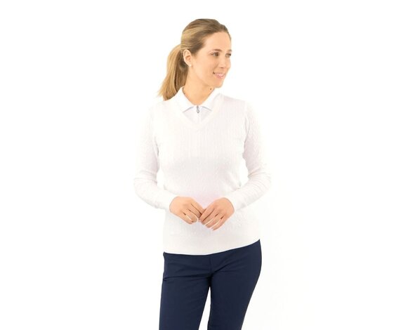 Pure Golf Pure Golf Suzie Summerweight Jumper – White