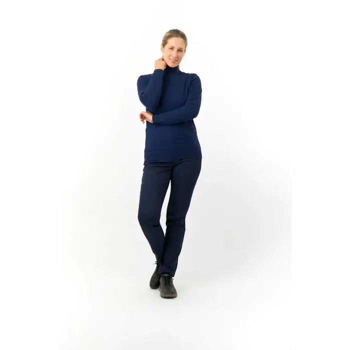 Pure Golf Pure Golf Sarah Roll Neck Sweater with Fur Lining - Navy