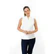 Pure Golf Pure Golf Bloom2 Sleeveless Polo Golf Shirt - White
