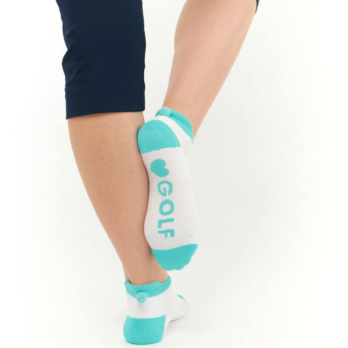 Surprizeshop Calcetines de golf para mujer Surprizeshop Multi Plain - Blanco | 3 pares