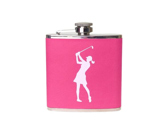 Surprizeshop Surprizeshop 'Lady Golfer' Hip Flask - Pink