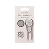 Surprizeshop Set de Marcadores de Bola con Arreglapiques - Plata
