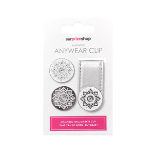 Surprizeshop Surprizeshop Golf Ball Marker with Magnetic Clip Set - Silver
