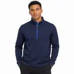 Island Green Textured Fabric Hombre Jersey - Azul Marino