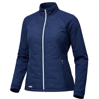 Island Green Island Green Quilted Padded Ladies Jacket - Dark Blue