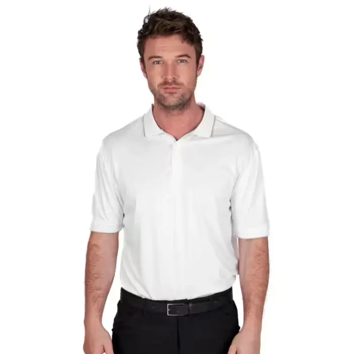 Island Green Island Green Performance Men's Polo Shirt - White