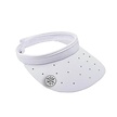Surprizeshop Surprizeshop Visera de Golf con Clip y Cristales para Mujer con Marcador de Bola - Blanco