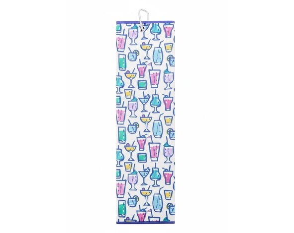 Surprizeshop Surprizeshop 'Over Eighteen Boozy' Tri-Fold Golf Towel - Blue