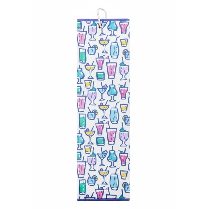 Surprizeshop Surprizeshop 'Over Eighteen Boozy' Tri-Fold Golf Towel - Blue