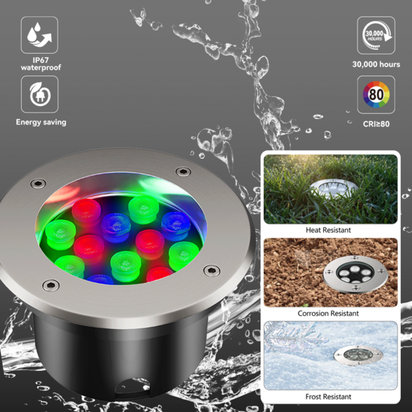 Tsong Tsong LED Grondspot 36W | RGB | 2880 lm | IP67 | SUL-36W-RGB
