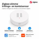 Smartlife Domotica Zigbee sensor voor trillingsdetectie met realtime melding en Wifi connectiviteit