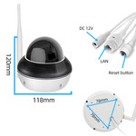 Smartlife Domotica Dome buitencamera wit met 5MP resolutie en 5x optische zoom