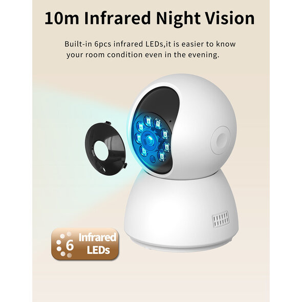 Rehent Technology Alarmsysteem voor huisbeveiliging met Camera, PIR bewegingssensor en afstandsbediening