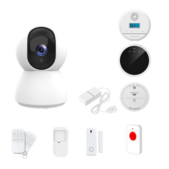 Rehent Technology Alarmsysteem voor huisbeveiliging met Camera, PIR bewegingssensor en afstandsbediening