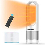 iHomey Witte luchtkoeler met verwarming en bladloze ventilator