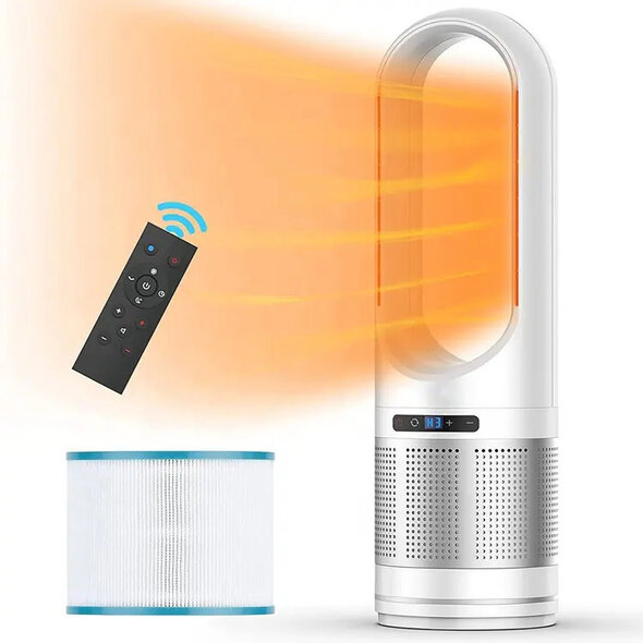 iHomey Witte luchtkoeler met verwarming en bladloze ventilator