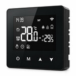 Smartlife Domotica Thermostaat Zigbee touchscreen opbouw voor aan/uit CV met open raam detectie, zwart