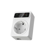 Smartlife Domotica Wifi stekkerthermostaat voor elektrische verwarming en mobiele airco, wit