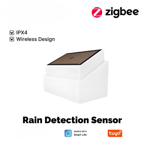 Smartlife Domotica Smart Regensensor voor automatische raamsturing en zonneschermregeling met Zigbee