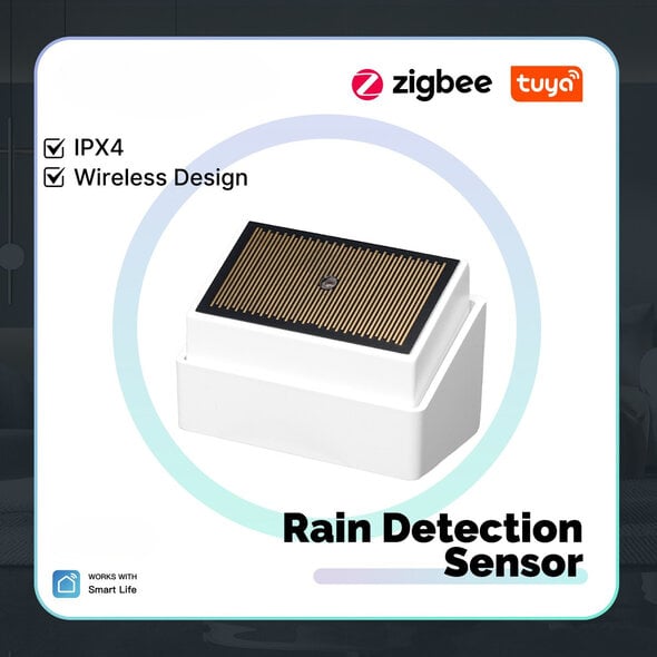 Smartlife Domotica Smart Regensensor voor automatische raamsturing en zonneschermregeling met Zigbee