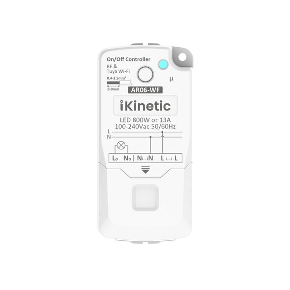 Smartlife Domotica Draadloze wandschakelaar voor verlichting met kinetische voeding en RF 433 MHz communicatie