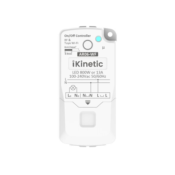 Smartlife Domotica Draadloze wandschakelaar voor verlichting met kinetische voeding en 2 knoppen aan uit functie set